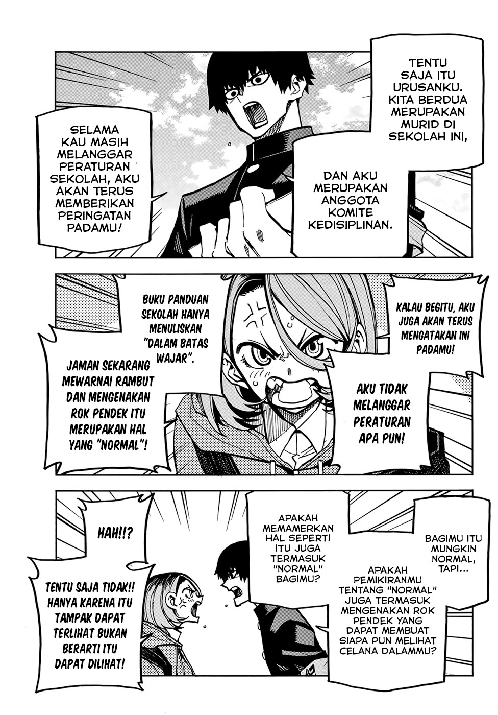 The Story Between a Dumb Prefect and a High School Girl with an Inappropriate Skirt Length Chapter 01 Gambar 5